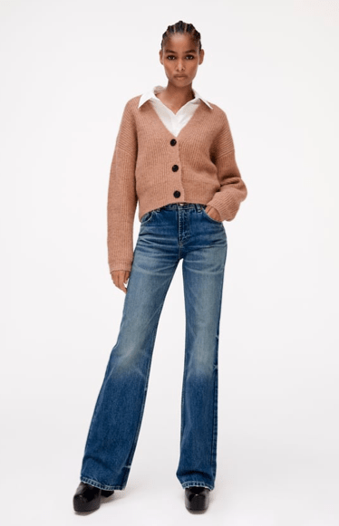 zara camel kardigan