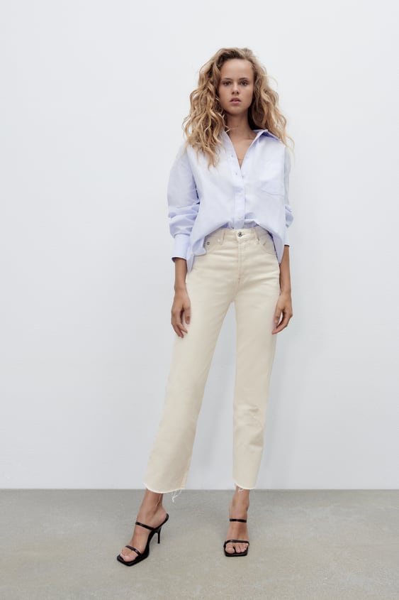 traperice visokog struka ecru