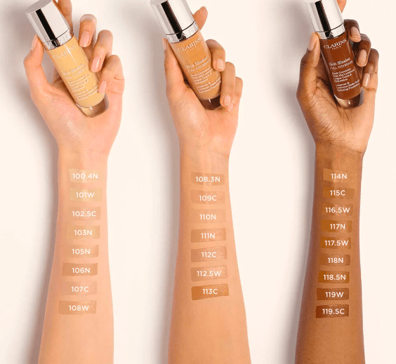 clarins skin illusion puder nijanse