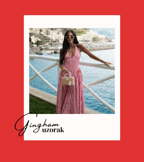 haljina s crvenim gingham uzorkom
